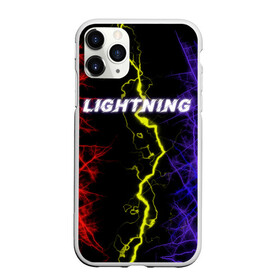 Чехол для iPhone 11 Pro матовый с принтом Lightning | Молния в Екатеринбурге, Силикон |  | женская | краски | молния | молодёжь | мужская | надпись | неон | погода | свобода | тренд