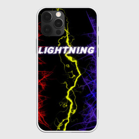 Чехол для iPhone 12 Pro с принтом Lightning | Молния в Екатеринбурге, силикон | область печати: задняя сторона чехла, без боковых панелей | женская | краски | молния | молодёжь | мужская | надпись | неон | погода | свобода | тренд