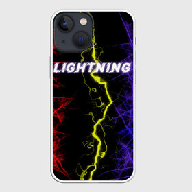 Чехол для iPhone 13 mini с принтом Lightning | Молния в Екатеринбурге,  |  | женская | краски | молния | молодёжь | мужская | надпись | неон | погода | свобода | тренд