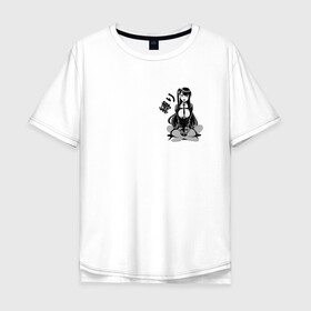 Мужская футболка хлопок Oversize с принтом Shibari в Екатеринбурге, 100% хлопок | свободный крой, круглый ворот, “спинка” длиннее передней части | ahegao | anime | bandage | shibari | аниме | ахегао | бандаж | тян | шибари