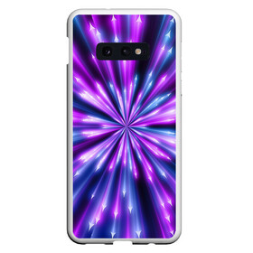 Чехол для Samsung S10E с принтом Неоновые стрелы в Екатеринбурге, Силикон | Область печати: задняя сторона чехла, без боковых панелей | космос | лучи | неон | пространство | стрелы