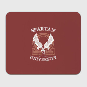 Коврик для мышки прямоугольный с принтом Spartan University в Екатеринбурге, натуральный каучук | размер 230 х 185 мм; запечатка лицевой стороны | Тематика изображения на принте: gad of war | game | games | god of war | god of wor | spartan | бог войны | игра | игры | кратос | спартанец