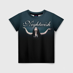 Детская футболка 3D с принтом Nightwish with Tarja в Екатеринбурге, 100% гипоаллергенный полиэфир | прямой крой, круглый вырез горловины, длина до линии бедер, чуть спущенное плечо, ткань немного тянется | Тематика изображения на принте: nightwish | tarja | tarja turanen | turunen | найтвиш | тарья | тарья турунен | турунен