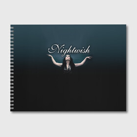 Альбом для рисования с принтом Nightwish with Tarja в Екатеринбурге, 100% бумага
 | матовая бумага, плотность 200 мг. | nightwish | tarja | tarja turanen | turunen | найтвиш | тарья | тарья турунен | турунен