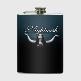 Фляга с принтом Nightwish with Tarja в Екатеринбурге, металлический корпус | емкость 0,22 л, размер 125 х 94 мм. Виниловая наклейка запечатывается полностью | nightwish | tarja | tarja turanen | turunen | найтвиш | тарья | тарья турунен | турунен