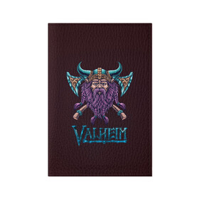 Обложка для паспорта матовая кожа с принтом Valheim Viking в Екатеринбурге, натуральная матовая кожа | размер 19,3 х 13,7 см; прозрачные пластиковые крепления | fantasy | mmo | valheim | valve | валхейм | вальхейм | викинги | выживалка | игра | королевская битва | ммо | ролевая игра | фэнтази
