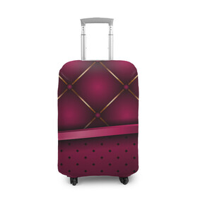 Чехол для чемодана 3D с принтом Luxury Red в Екатеринбурге, 86% полиэфир, 14% спандекс | двустороннее нанесение принта, прорези для ручек и колес | green | luxury | versace | vip | абстракция | версаче | вип | паттерн | роскошь | текстуры