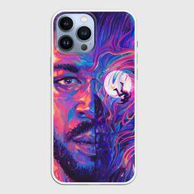 Чехол для iPhone 13 Pro Max с принтом KiD CuDi | КиД КуДи в Екатеринбурге,  |  | Тематика изображения на принте: bape | bape cudi | bape kid cudi | dape kid | kid cudi | neon | paint | space | байе кид | бейп | бейп кид куди | бейп куди | борода | брызги краски | бэйп | взгляд | голова | кид куди | космос | краска | крупным планом | лицо | луна