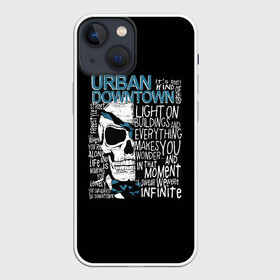 Чехол для iPhone 13 mini с принтом URBAN Downtown в Екатеринбурге,  |  | hell | skull | ад | скелет | ужасы | череп | черепушка