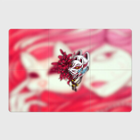 Магнитный плакат 3Х2 с принтом Японская маска лисы в Екатеринбурге, Полимерный материал с магнитным слоем | 6 деталей размером 9*9 см | аниме | бубенчик | демон | лилия | лиса | маска | японская