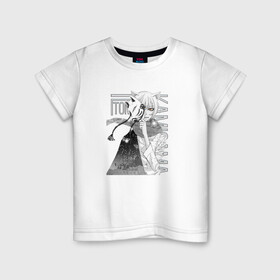 Детская футболка хлопок с принтом Очень приятно Бог в Екатеринбурге, 100% хлопок | круглый вырез горловины, полуприлегающий силуэт, длина до линии бедер | Тематика изображения на принте: tomoe | бог | очень приятно | томоэ