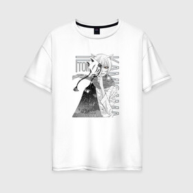 Женская футболка хлопок Oversize с принтом Очень приятно Бог в Екатеринбурге, 100% хлопок | свободный крой, круглый ворот, спущенный рукав, длина до линии бедер
 | tomoe | бог | очень приятно | томоэ