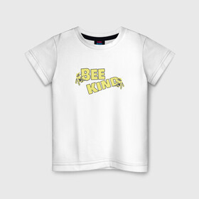 Детская футболка хлопок с принтом BeeKind в Екатеринбурге, 100% хлопок | круглый вырез горловины, полуприлегающий силуэт, длина до линии бедер | bee | beekind | kind | usa | большая пчела | жаркое лето | летний | лето | пчела | пчелки