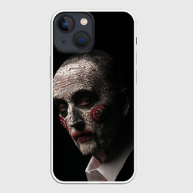 Чехол для iPhone 13 mini с принтом Джон Крамер Пила в Екатеринбурге,  |  | billy the puppet | blood | challenge | evil | game | jigsaw | john kramer | killer | maniac | pain | saw | spiral | trap | trial | боль | зло | игра на выживание | испытание | конструктор | кровь | кукла билли | ловушка | пазл | пила | привет я х