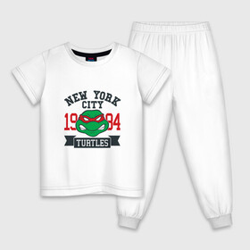 Детская пижама хлопок с принтом NYC Raphael в Екатеринбурге, 100% хлопок |  брюки и футболка прямого кроя, без карманов, на брюках мягкая резинка на поясе и по низу штанин
 | Тематика изображения на принте: donatello | leonardo | michelangelo | ninja | pizza | raphael | turtles | донателло | животные | карате | комикс | комиксы | леонардо | микеланджело | мультфильм | мутант | мутанты | ниндзя | пицца | рафаэль | сплинтер | супергерой