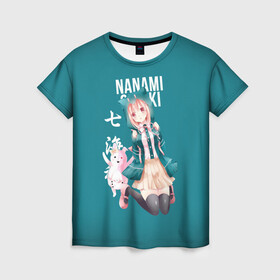 Женская футболка 3D с принтом Чиаки Нанами (Danganronpa 2) в Екатеринбурге, 100% полиэфир ( синтетическое хлопкоподобное полотно) | прямой крой, круглый вырез горловины, длина до линии бедер | anime | chiaki nanami | danganronpa | danganronpa 2 | аниме | манга | чиаки нанами