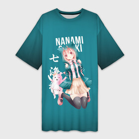 Платье-футболка 3D с принтом Чиаки Нанами (Danganronpa 2) в Екатеринбурге,  |  | anime | chiaki nanami | danganronpa | danganronpa 2 | аниме | манга | чиаки нанами