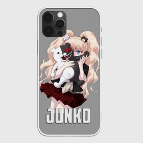 Чехол для iPhone 12 Pro с принтом MONOKUMA  JUNKO в Екатеринбурге, силикон | область печати: задняя сторона чехла, без боковых панелей | anime | danganronpa | enoshima | junko | monokuma | аниме | джунко | игра | манга | медведь | монокума | робот медведь | эношима