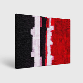 Холст прямоугольный с принтом BLACK&RED в Екатеринбурге, 100% ПВХ |  | abstract | абстракция | молодежное | полосатое | черно красное