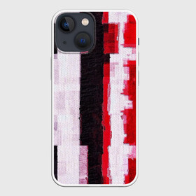 Чехол для iPhone 13 mini с принтом BLACKRED в Екатеринбурге,  |  | abstract | абстракция | молодежное | полосатое | черно красное