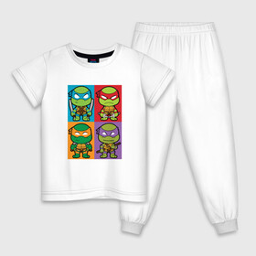 Детская пижама хлопок с принтом Ninja Turtles в Екатеринбурге, 100% хлопок |  брюки и футболка прямого кроя, без карманов, на брюках мягкая резинка на поясе и по низу штанин
 | donatello | leonardo | michelangelo | ninja | pizza | raphael | turtles | донателло | животные | карате | комикс | комиксы | леонардо | микеланджело | мультфильм | мутант | мутанты | ниндзя | пицца | рафаэль | сплинтер | супергерой
