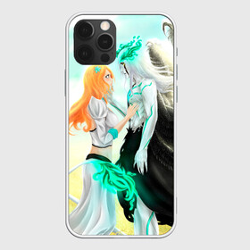 Чехол для iPhone 12 Pro с принтом Bleach Grimmjow and Orihime в Екатеринбурге, силикон | область печати: задняя сторона чехла, без боковых панелей | Тематика изображения на принте: bleach brave souls bleach anime art гриммджоу и орихиме  grimmjow and orihime