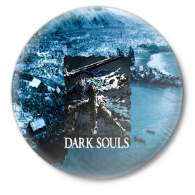 Значок с принтом DARKSOULS | Project Dark в Екатеринбурге,  металл | круглая форма, металлическая застежка в виде булавки | dark souls | darksouls | tegunvte | темные души