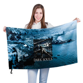 Флаг 3D с принтом DARKSOULS | Project Dark в Екатеринбурге, 100% полиэстер | плотность ткани — 95 г/м2, размер — 67 х 109 см. Принт наносится с одной стороны | dark souls | darksouls | tegunvte | темные души