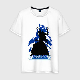 Мужская футболка хлопок с принтом Shinigami Bleach в Екатеринбурге, 100% хлопок | прямой крой, круглый вырез горловины, длина до линии бедер, слегка спущенное плечо. | bleach | daiko | ichigo | kurosaki | shinigami | блич | ичиго | куросаки