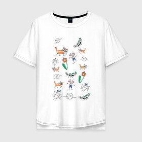 Мужская футболка хлопок Oversize с принтом Детские рисунки в Екатеринбурге, 100% хлопок | свободный крой, круглый ворот, “спинка” длиннее передней части | draw | детские рисунки | рисунок