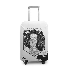 Чехол для чемодана 3D с принтом Nezuko Kamado Kimetsu no Yaiba в Екатеринбурге, 86% полиэфир, 14% спандекс | двустороннее нанесение принта, прорези для ручек и колес | demon slayer | kamado | kimetsu no yaiba | nezuko | tanjiro | аниме | гию томиока | зеницу агацума | иноске хашибира | камадо | клинок | корзинная девочка | манга | музан кибуцуджи | незуко | рассекающий демонов | танджиро