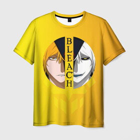 Мужская футболка 3D с принтом Хичиго Bleach в Екатеринбурге, 100% полиэфир | прямой крой, круглый вырез горловины, длина до линии бедер | bleach | hichigo | ichigo | kurosaki | блич | ичиго | куросаки | хичиго