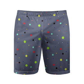 Мужские шорты спортивные с принтом Цветные шарики | Colored balls в Екатеринбурге,  |  | circle | зеленый | красочный | круг | мяч | чернить