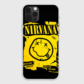 Чехол для iPhone 12 Pro Max с принтом Nirvana 1987 в Екатеринбурге, Силикон |  | Тематика изображения на принте: album | curt | kobain | logo | music | nevermind | nirvana | rock | smells like | smile | teen spirit | альбом | гитара | курт кобейн | логотип | музыка | невермайнд | нирвана | рок | смайл | стикер
