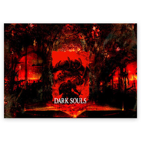 Поздравительная открытка с принтом DARK SOULS GAME STORY в Екатеринбурге, 100% бумага | плотность бумаги 280 г/м2, матовая, на обратной стороне линовка и место для марки
 | Тематика изображения на принте: dark souls | darksouls | tegunvte | темные души