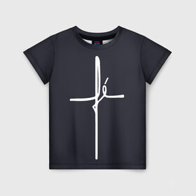 Детская футболка 3D с принтом Cross в Екатеринбурге, 100% гипоаллергенный полиэфир | прямой крой, круглый вырез горловины, длина до линии бедер, чуть спущенное плечо, ткань немного тянется | jesus | армянский крест | вера | вероисповедание | иисус | крест | пасха | религия | христианство