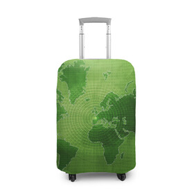 Чехол для чемодана 3D с принтом Карта мира в Екатеринбурге, 86% полиэфир, 14% спандекс | двустороннее нанесение принта, прорези для ручек и колес | глобус | земля | карта | карта мира | континенты | материки | мир | планета | цифры