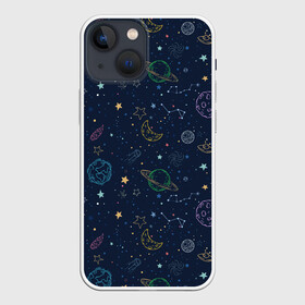 Чехол для iPhone 13 mini с принтом Созвездия в Екатеринбурге,  |  | space | арт | звезды | корабли | космос | планеты | ракеты | созвездия