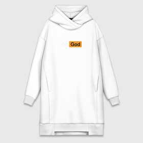 Платье-худи хлопок с принтом Oh, God в Екатеринбурге,  |  | god | logo | minimalism | минимализм | надпись | о боже