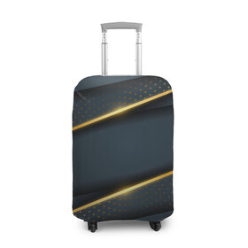 Чехол для чемодана 3D с принтом 3D luxury gold в Екатеринбурге, 86% полиэфир, 14% спандекс | двустороннее нанесение принта, прорези для ручек и колес | luxury | versace | vip | абстракция | версаче | вип | паттерн | роскошь | текстуры