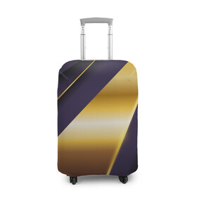 Чехол для чемодана 3D с принтом 3D luxury золото в Екатеринбурге, 86% полиэфир, 14% спандекс | двустороннее нанесение принта, прорези для ручек и колес | luxury | versace | vip | абстракция | версаче | вип | паттерн | роскошь | текстуры