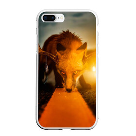 Чехол для iPhone 7Plus/8 Plus матовый с принтом Лиса с рогами оленя в Екатеринбурге, Силикон | Область печати: задняя сторона чехла, без боковых панелей | fox | foxy | животное | звери | лиса | лисенок | лисичка | милая | рыжая | фокс