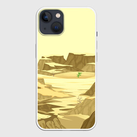 Чехол для iPhone 13 с принтом Пустыня в Екатеринбурге,  |  | горы | минимализм | природа | пустыня | рисунок | скалы