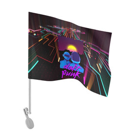 Флаг для автомобиля с принтом Daft Punk Electrix в Екатеринбурге, 100% полиэстер | Размер: 30*21 см | Тематика изображения на принте: by craig drake | daft punk | madeinkipish | thomas bangalter | дафт панк | маски | тома и ги мануэль