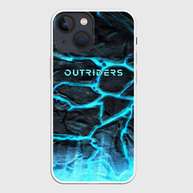 Чехол для iPhone 13 mini с принтом OUTRIDERS в Екатеринбурге,  |  | outriders | земля | игра | надпись | неон | рисунок | трикстер