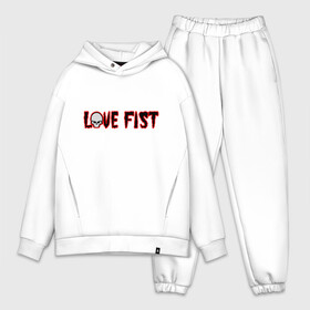 Мужской костюм хлопок OVERSIZE с принтом Love Fist в Екатеринбурге,  |  | blood | fist | love | skull | кровавая | кулак | любовь | надпись | череп