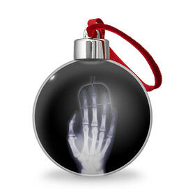 Ёлочный шар с принтом X-Ray hand в Екатеринбурге, Пластик | Диаметр: 77 мм | hand | mouse | x ray | мышка | рука