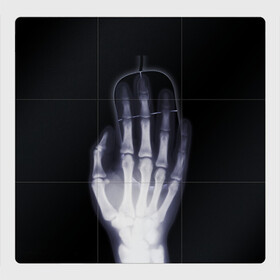 Магнитный плакат 3Х3 с принтом X-Ray hand в Екатеринбурге, Полимерный материал с магнитным слоем | 9 деталей размером 9*9 см | hand | mouse | x ray | мышка | рука