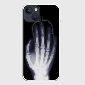 Чехол для iPhone 13 с принтом X Ray hand в Екатеринбурге,  |  | hand | mouse | x ray | мышка | рука