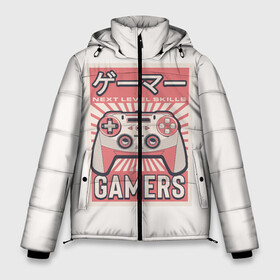 Мужская зимняя куртка 3D с принтом Геймпад геймера Japan gamer в Екатеринбурге, верх — 100% полиэстер; подкладка — 100% полиэстер; утеплитель — 100% полиэстер | длина ниже бедра, свободный силуэт Оверсайз. Есть воротник-стойка, отстегивающийся капюшон и ветрозащитная планка. 

Боковые карманы с листочкой на кнопках и внутренний карман на молнии. | Тематика изображения на принте: game | gamer | japan | джойстик | игрок | управление
